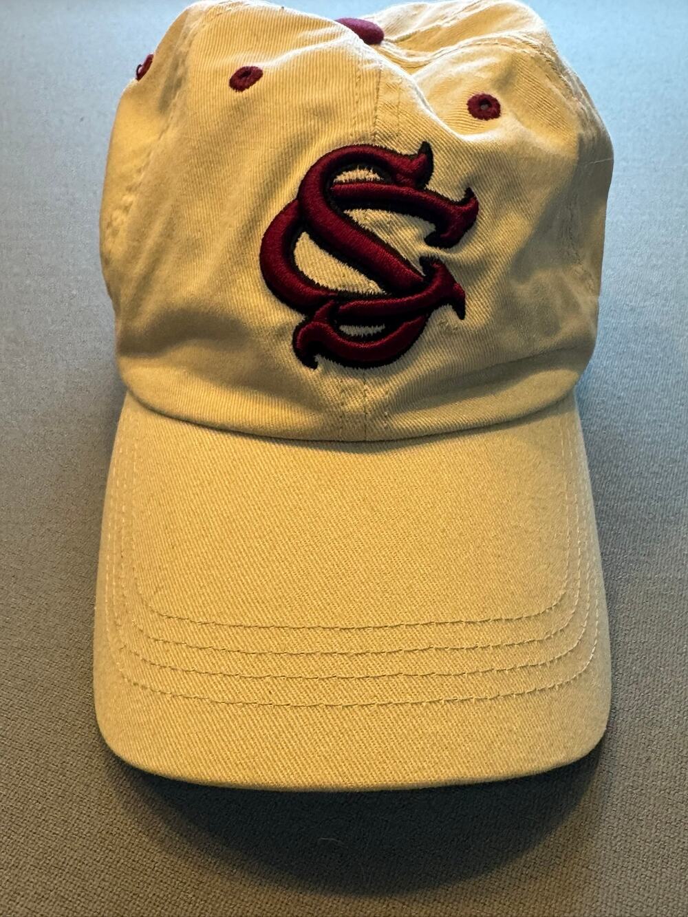 South Carolina Gamecocks Captivating Headgear SC Logo White Strapback Hat NCAA
